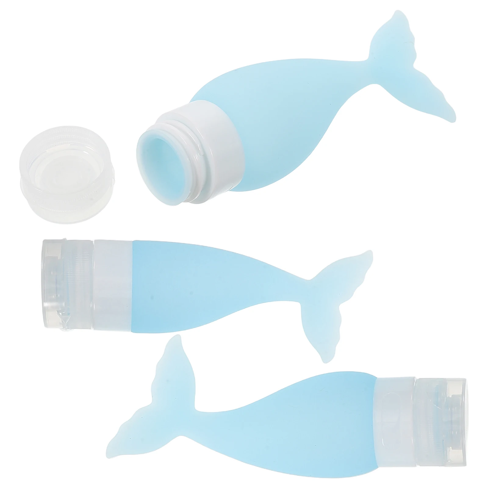 

3pcs Shower Gel Bottles Reusable Silicone Shampoo Conditioner Hand Soap Travel Size Empty Portable Liquid Containers