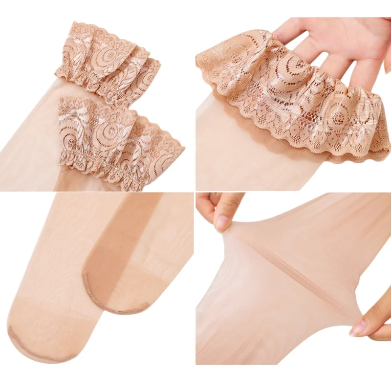 

Slimming Thigh High Long Stockings Women's Plus Size Lace Sexy Elastic Fashion Legs Big Size Stocking for Comfort Style Socks