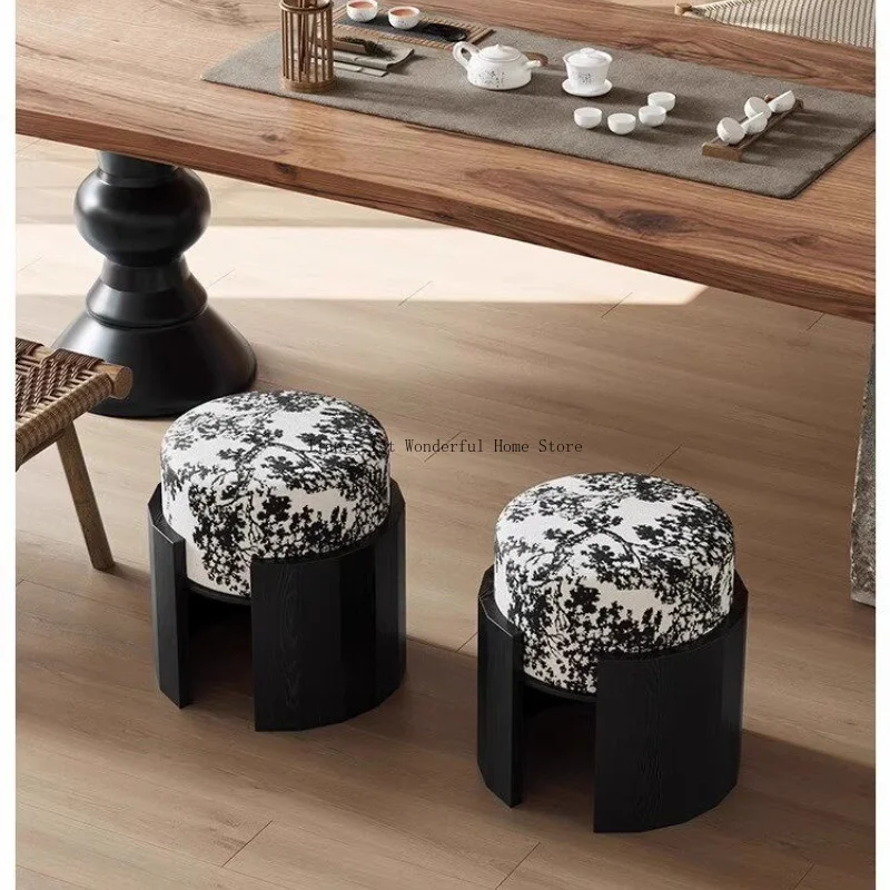 Banqueta Nórdica para Quarto, Cadeira Simples para Closet e Sala de Estar, Banqueta Retrô de Madeira para Penteadeira MH40HZD
