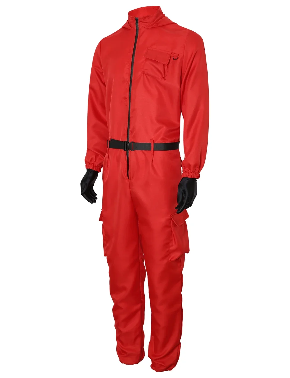 الكورية التلفزيون الأحمر كالاماري لعبة بذلة تأثيري الزي المراهقين رياضية مقنعين عموما حزام قفازات الأقواس مجموعة هالوين #3