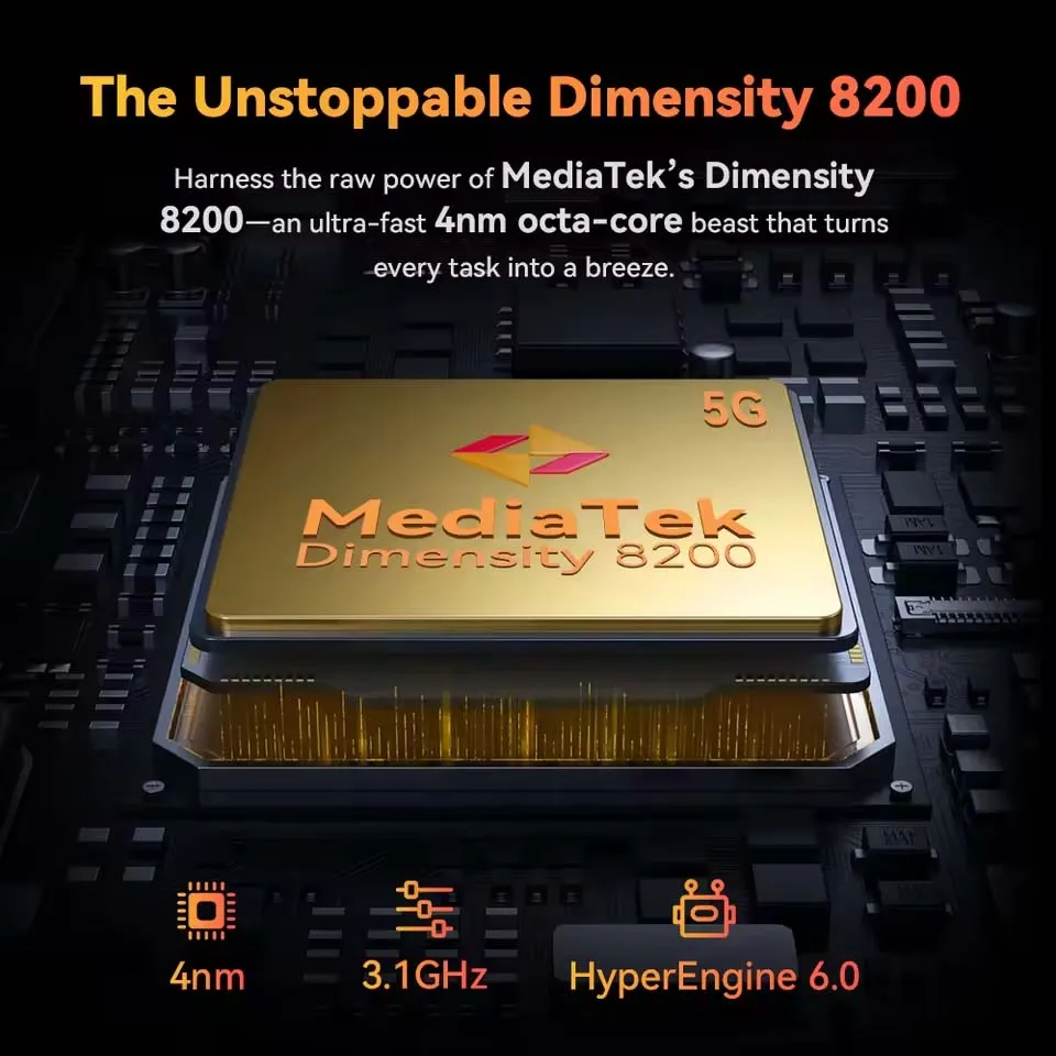 CUBOT KINGKONG X PRO، 24 جيجابايت/48 غجاب + 256 جيجابايت، 5 جيجا متين، شاشة 10200 مللي أمبير، كاميرا 144 هرتز، كاميرا 100 ميجابكسل، NFC، Android 14، نسخة عالمية