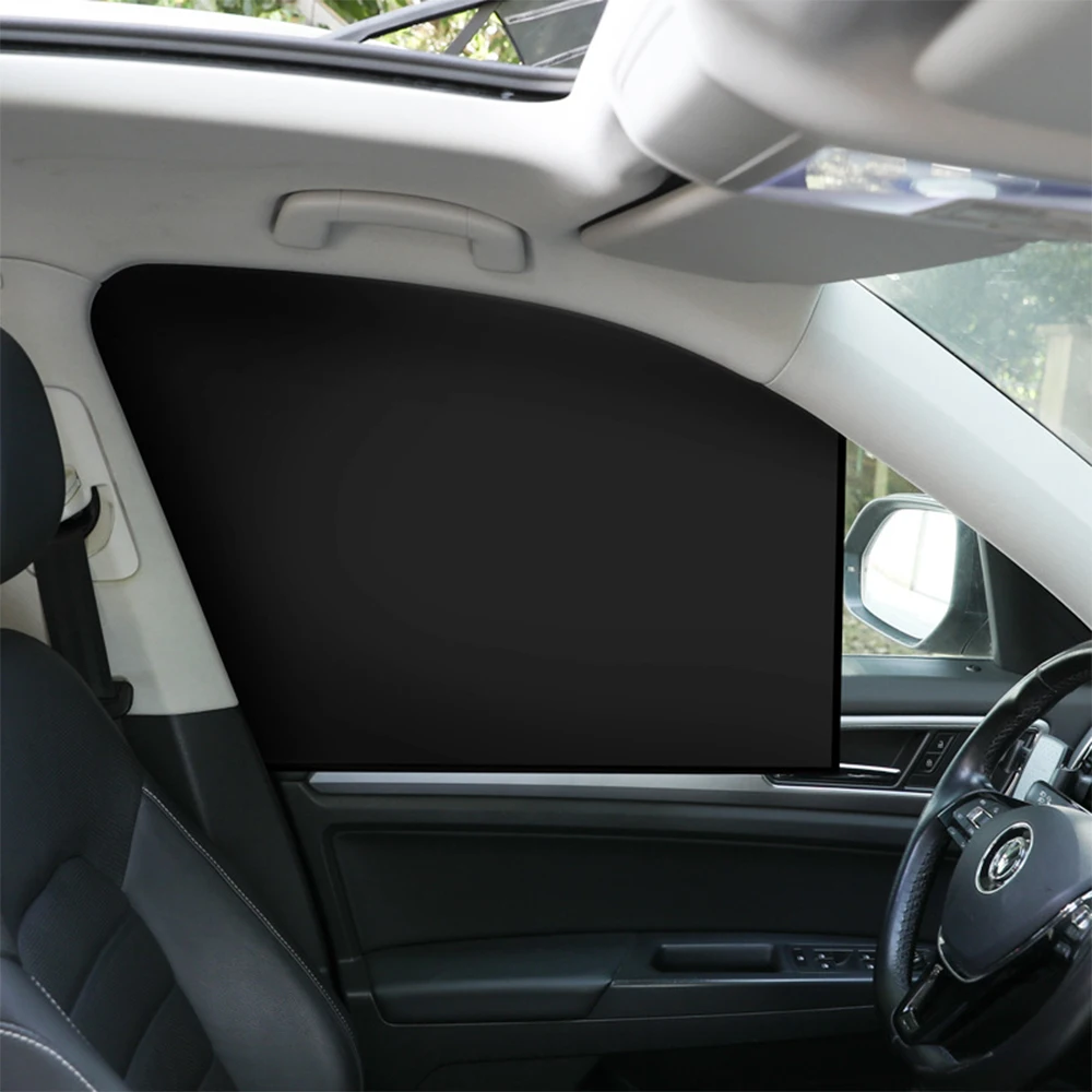 

2Pcs Car Side Shield Sunshade Shading Car Window Magnetic Suction Sunscreen Heat Insulation Cloth Curtain Cover UV Protection