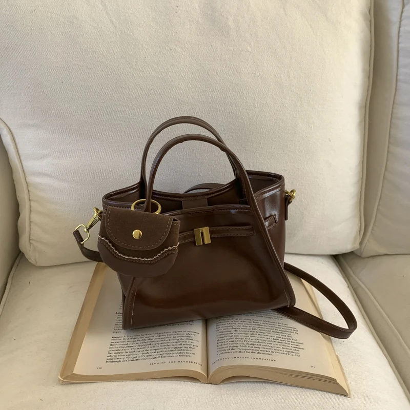 Diaper Bags Functional Women Messenger Bag Cordura Leather Crossbody Purse Ladies Travel Handbag Multiple Secure Pockets