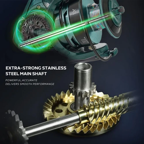 Imagen 2 del producto VWVIVIDWORLD, alta calidad, doble carrete, carrete de pesca, relación de engranaje de aleación, alta velocidad, carrete giratorio, carrete de fundición, agua salada y carpa