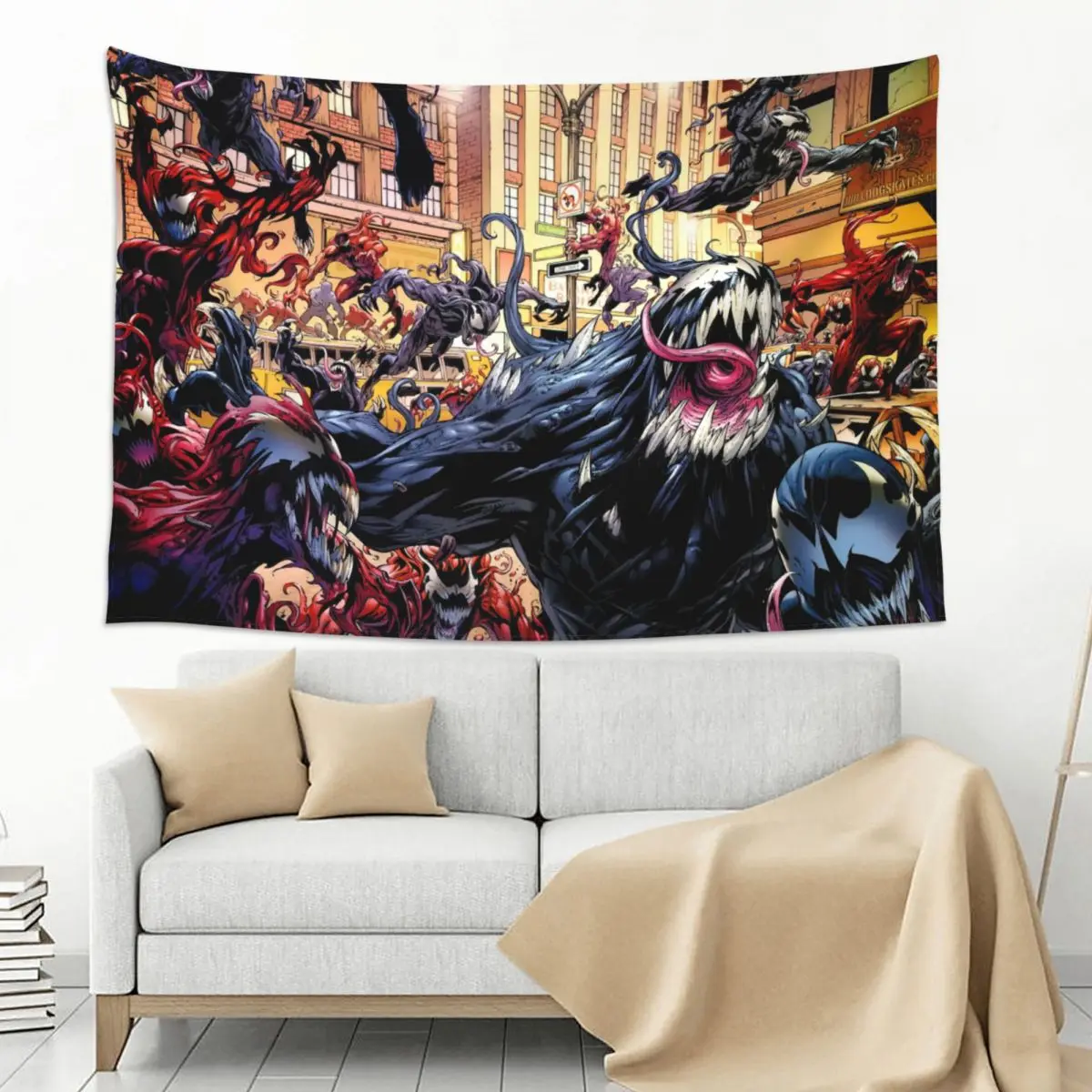 Bohemian Wall Venom Designs Wall MARVEL Super Hero Decoration Print High School Birthday Student Hanging Tapestries