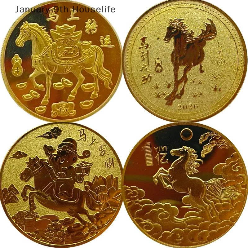 Металлические-монеты-«Год-лошади»-40-мм-сувенирные-подарки-на-Новый-год-2026-года