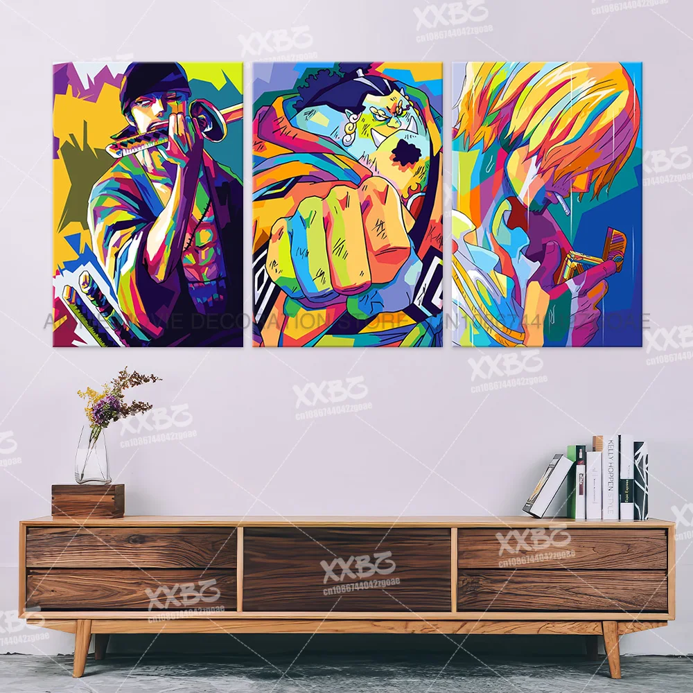 ONE PIECE Posters Monkey D. Luffy Home Decor Roronoa Zoro Anime Painting Nami Canvas Pictures No Frame Vinsmoke Sanji Wall Art