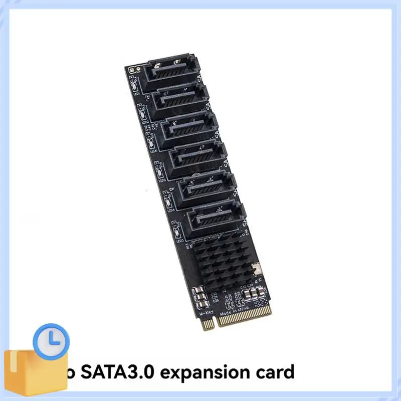 شعبية M.2 إلى SATA محول 6 منافذ M.2 NVME إلى SATA3.0 بطاقة التوسعة M.2 PCI-E M مفتاح الناهض ل HDD SSD