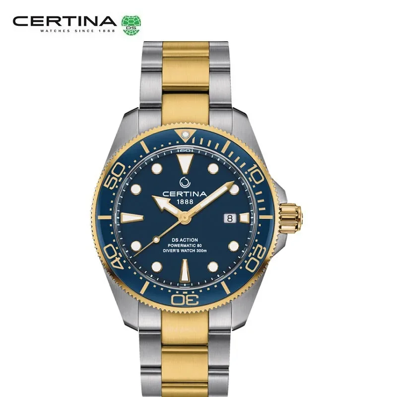 2022 nova certina tartaruga do mar relógio masculino de aço inoxidável relógios quartzo masculino negócios relógio esportivo moda luxo à prova dwaterproof água