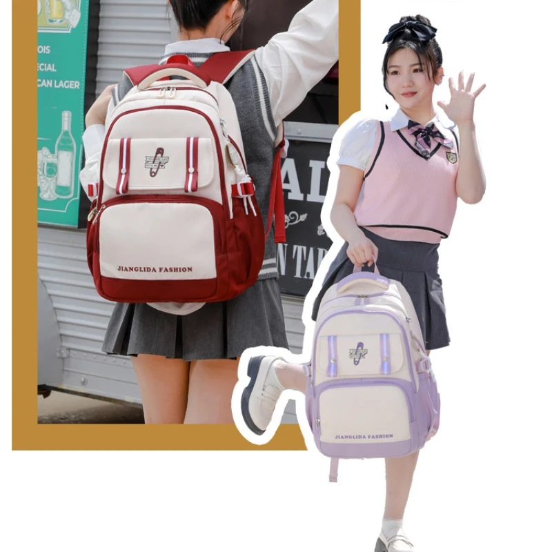 Mochilas escolares Kawaii para estudiantes de primaria, mochilas escolares de gran capacidad para niñas adolescentes, bolsos de hombro impermeables de nailon para mujeres