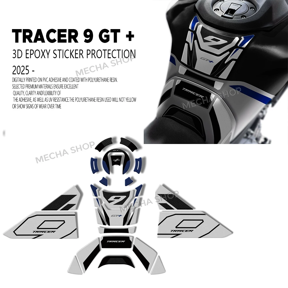 

Для Tracer 9 GT + 2025 комплект накладок на бак, аксессуары для мотоциклов, 3D эпоксидные наклейки