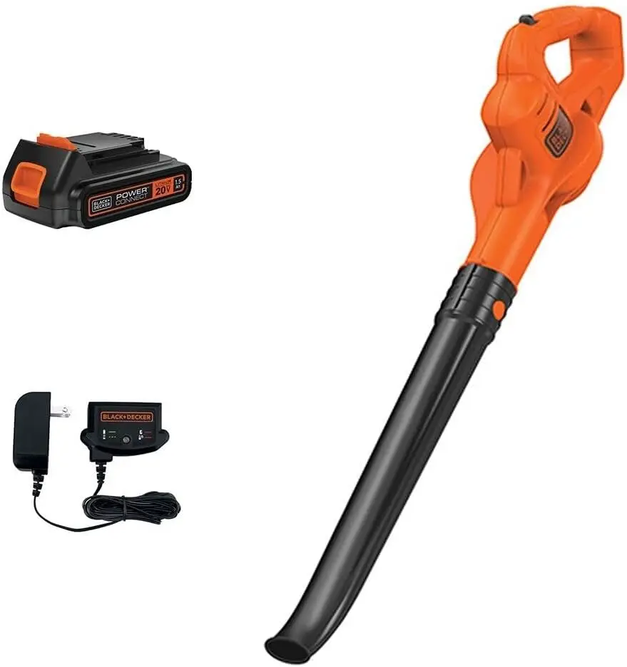 

Аккумуляторная воздуходувка 20V MAX с батареей и зарядным устройством, скорость воздушного потока 130 миль/ч, легкая конструкция для удобной уборки двора