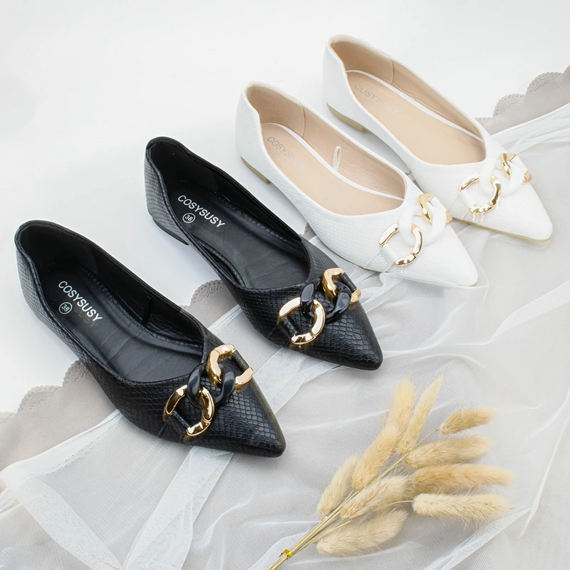 Pointed Spring and Autumn Flat Women\'s Shoes, Elegant Simple Fashion, Suitable for Business Commuting to Wear