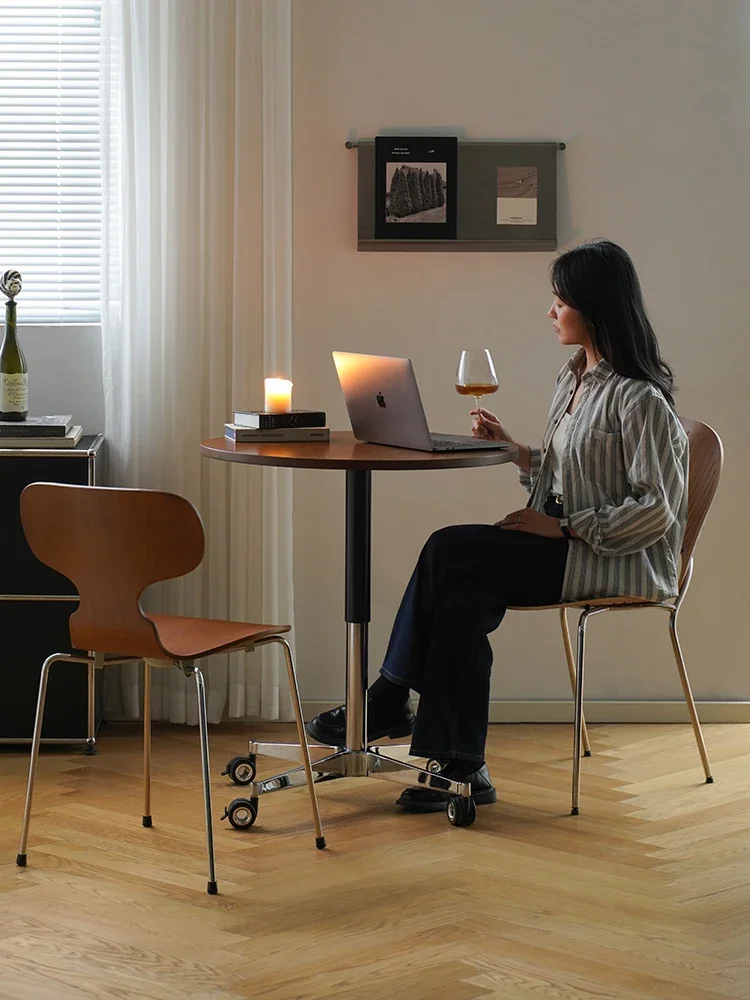 Household round dining table removable desk worktable sofa edge