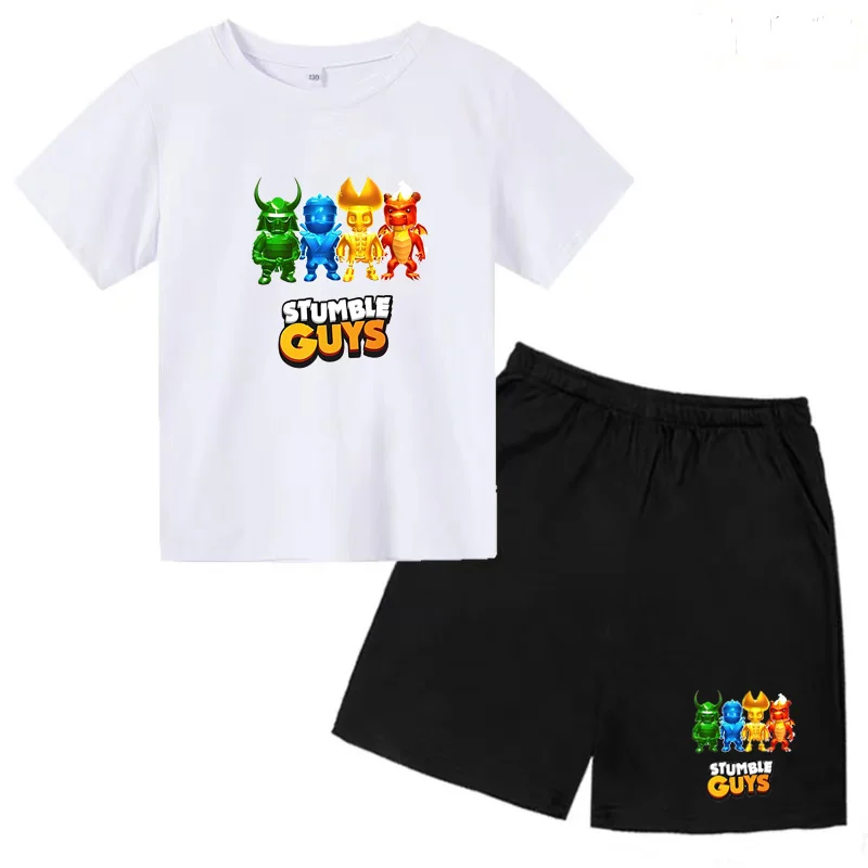 

Children's Sportswear T-shirts and Shorts for Boys Girls Aged3-13Sportswear with Short Sleeves Featuring Cartoon Anime Patterns