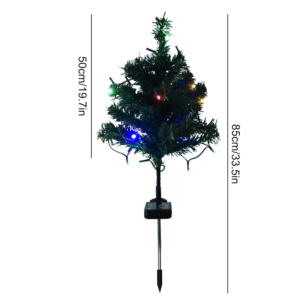 เกล็ดหิมะ Xmas Tree Stake Light ต้นคริสต์มาสโคมไฟสนามหญ้ากันน้ํา LED สวนภูมิทัศน์แสง Pathway สนามหญ้า Patio Xmas เครื่องประดับ