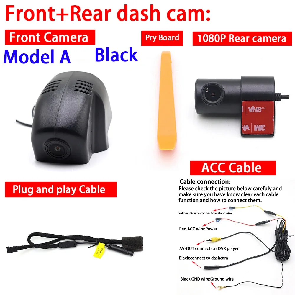4K 2160P Plug en Play UHD Auto Dash Cam Camera Nachtzicht voor Volkswagen VW T-Roc T Roc Taos Tharu Taigo Nivus 2017 ~ 2024
