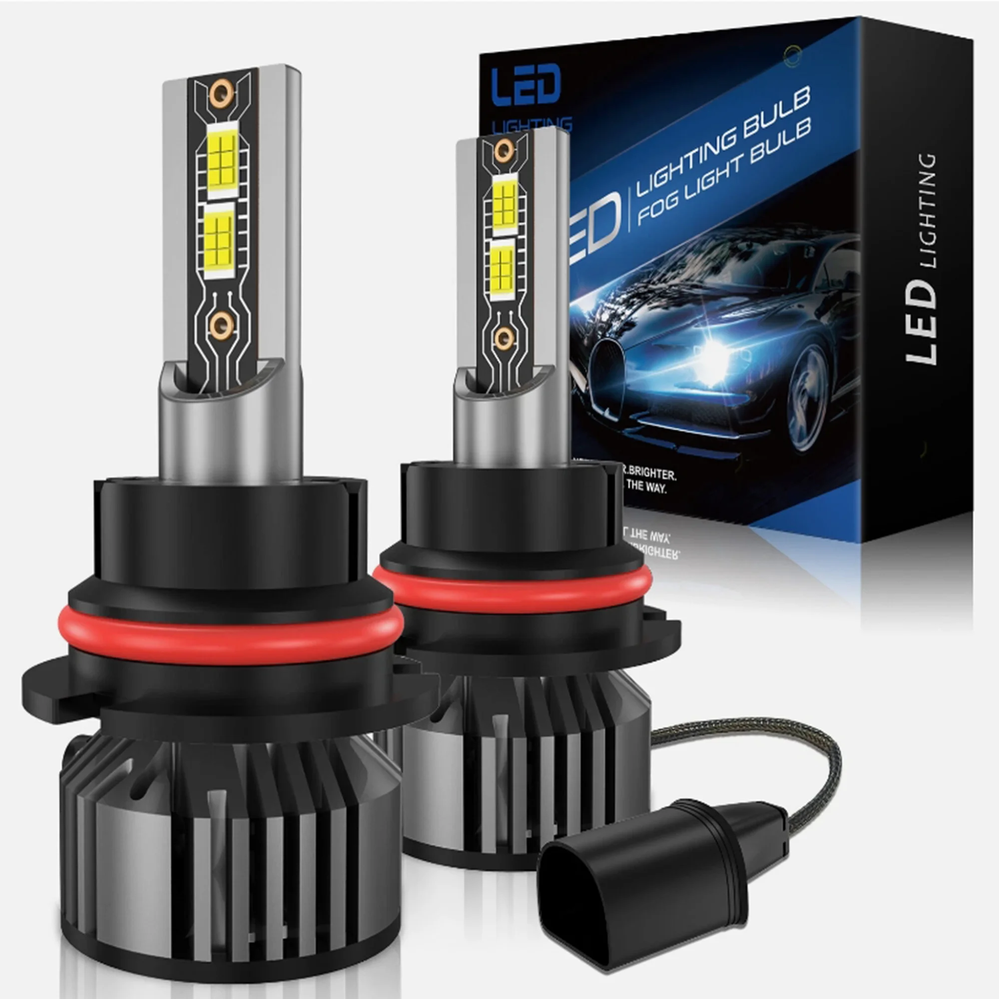 

2X 9007 HB5 LED Headlight High Low Beam Bulb 36000LM Super Bright White 6000K 100W faro LED superbrillante para coche