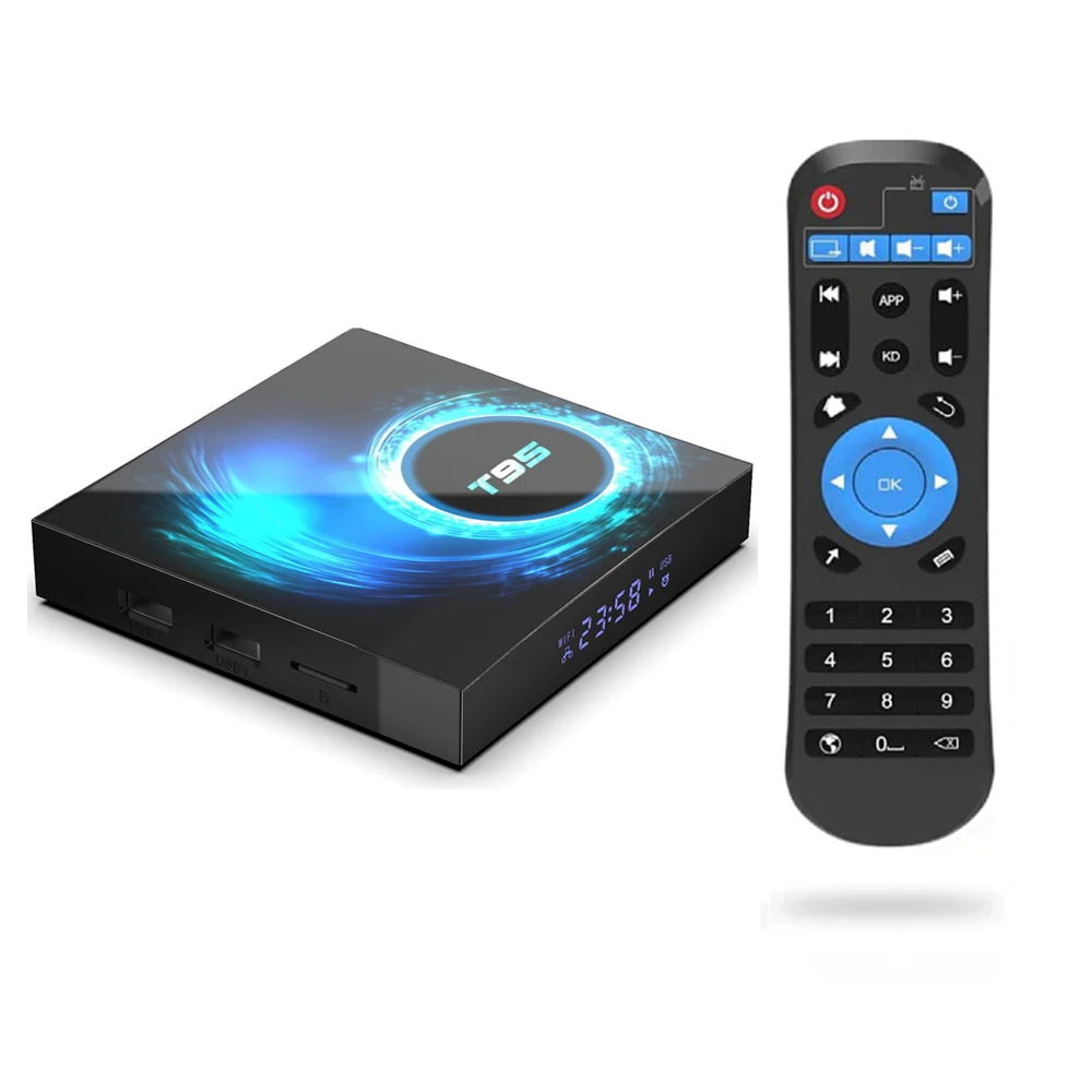 ATV T95 Smart TV Box Android 16 8 GB 128 GB Bluetooth 6.0 Google Assistant Allwinner H313 8K Dual Wifi 5G Streaming Media Player