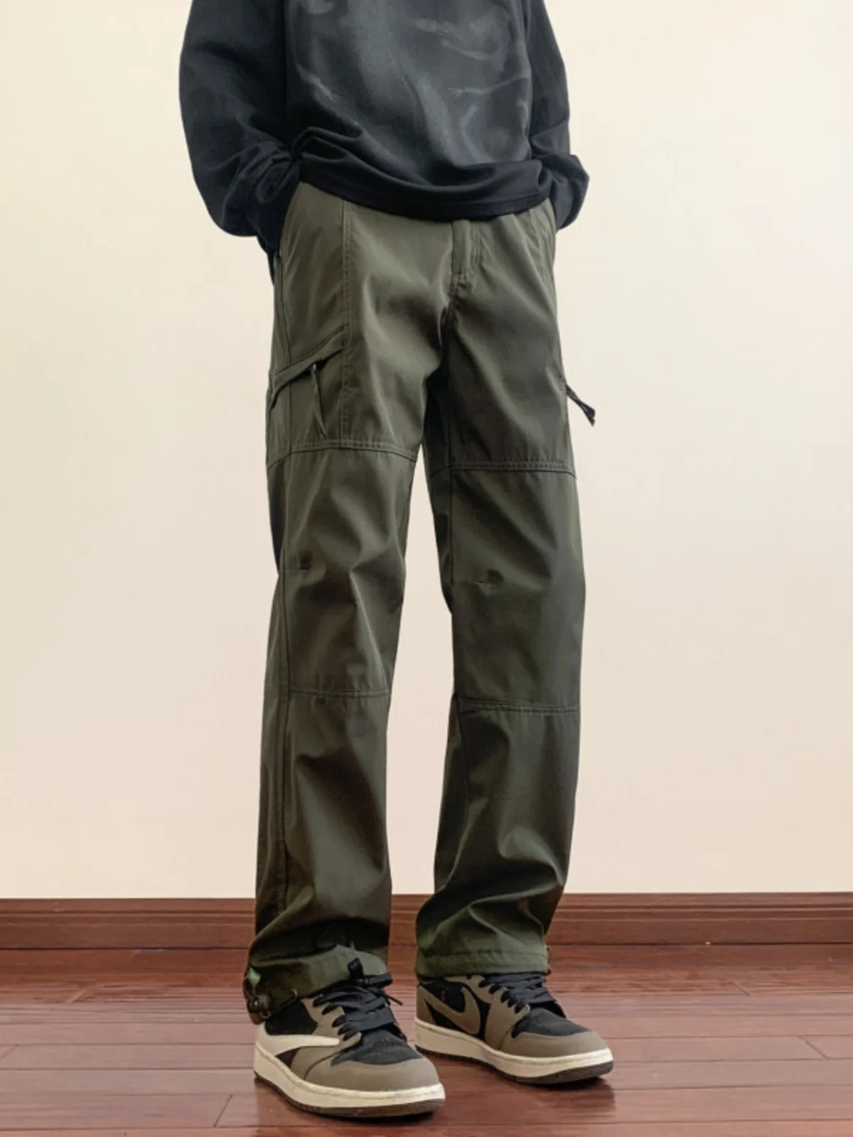 

Мужские повседневные прямые брюки в стиле милитари, функциональные, водонепроницаемые, для активного отдыха, американского стиля, весна-осень