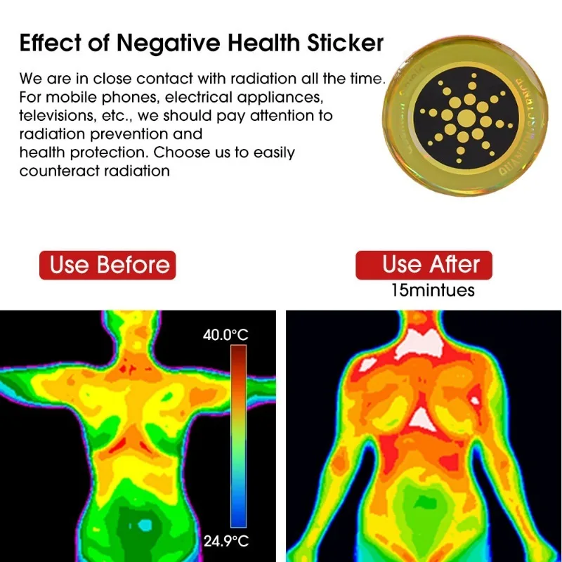 Pegatinas antirradiación para teléfono móvil, protección de la salud, bloqueador EMR para IPhone, Samsung, Xiaomi, Macbook, portátil, 6/1 Uds.