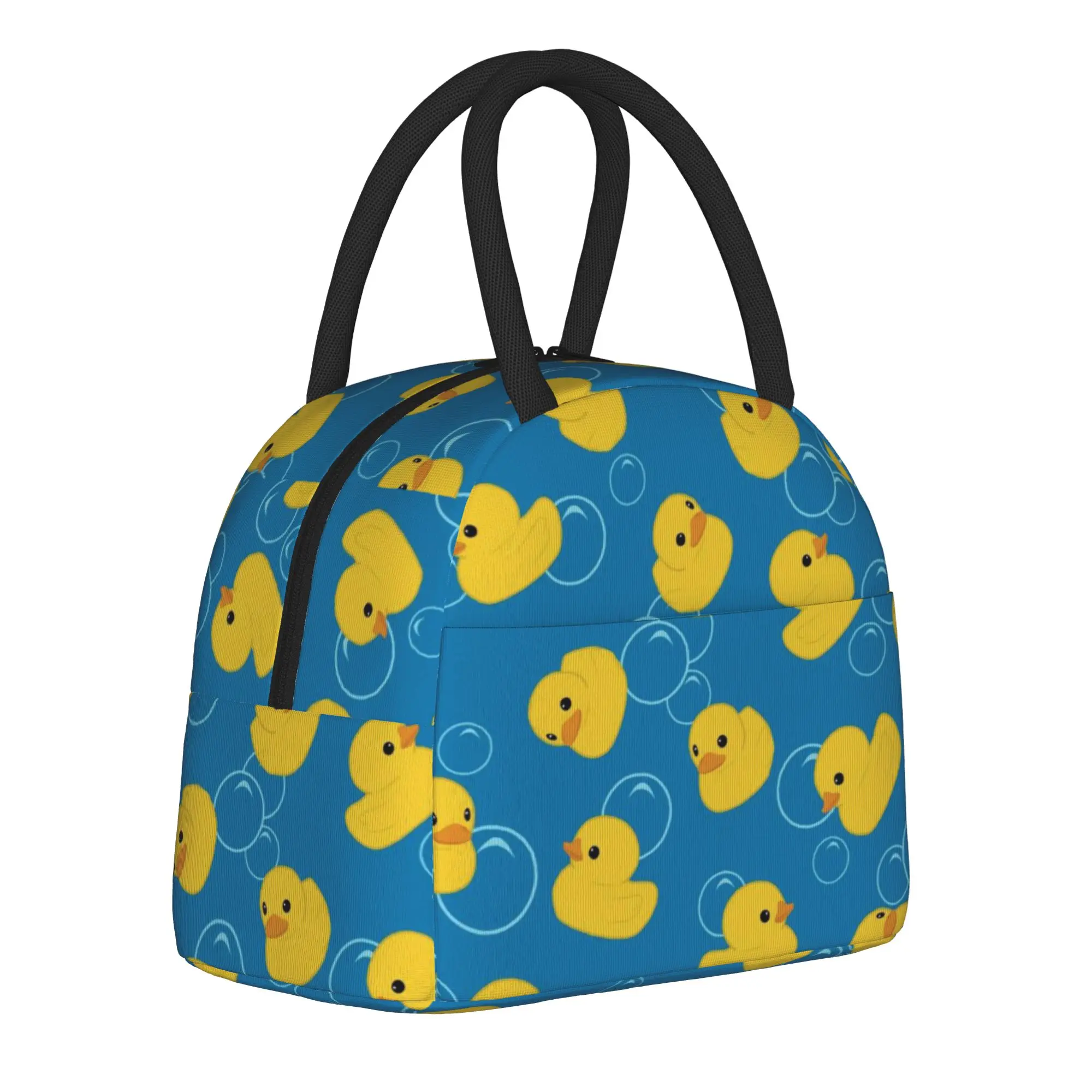 Insulated Lunch Bags Cute Cartoon Duck Shower Accessories Lunch Container Y2K Cooler Thermal Bento Box For School