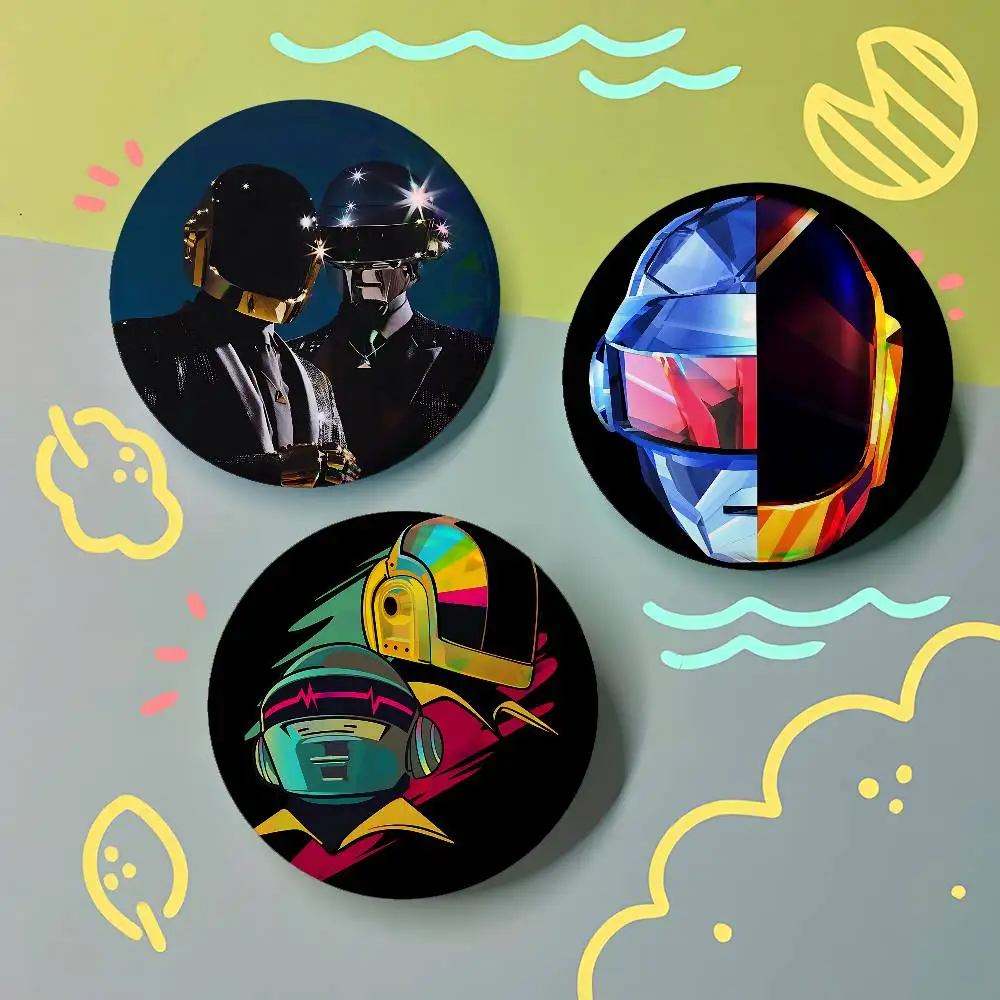 Band D-Daft P-Punk For Badge Fashion Laser Holographic Effect Badge Custom Design Metal Lapel Pin Brooch For Backpack Decor