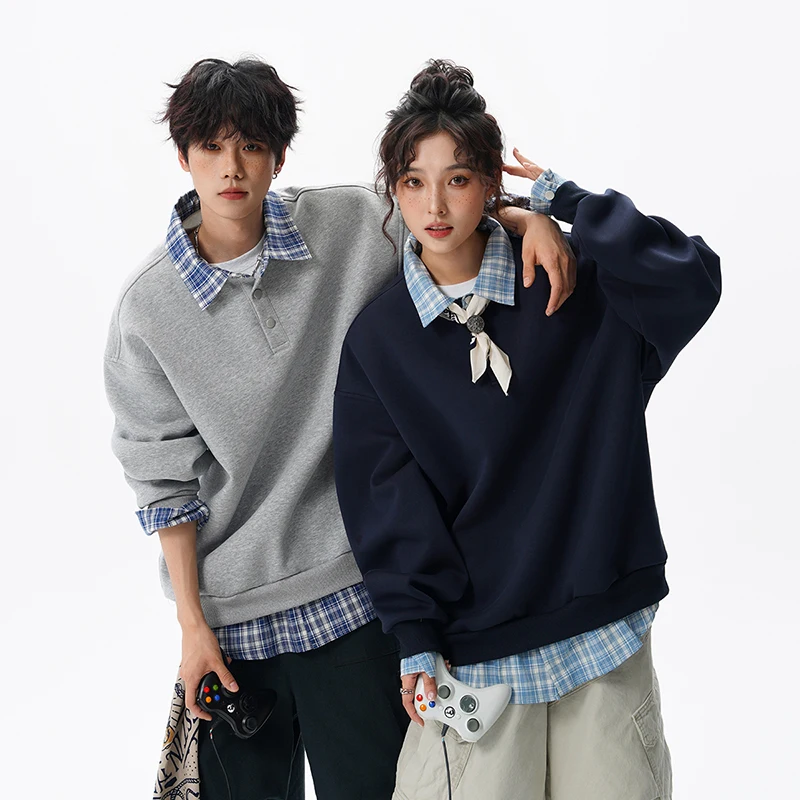 

Outdoor Comprehensive Training Loose Pullover Hoodie Men Lapel Versatile Sports T-shirt New Spring Autumn Patchwork Color Hoodie