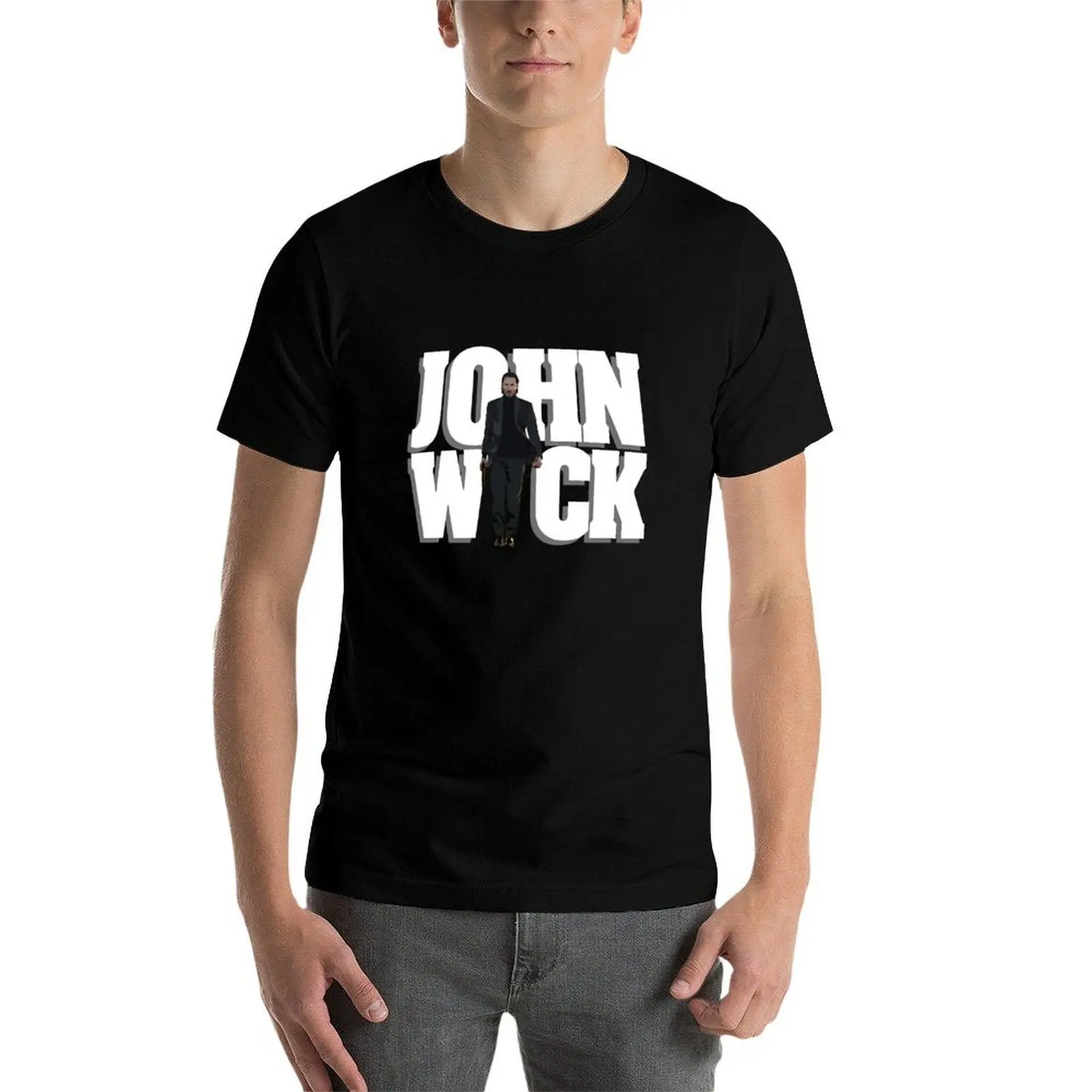 جون ويك excommunicado fanart رسم تي شيرت تي شيرت رجل فاخر القطن تي شيرت رجل 100% تي شيرت #3