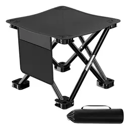 Camping Stool Portable Folding Stool 450 LBS Load Capacity Lightweight Slacker Chair For Outdoor Gardening Dropship