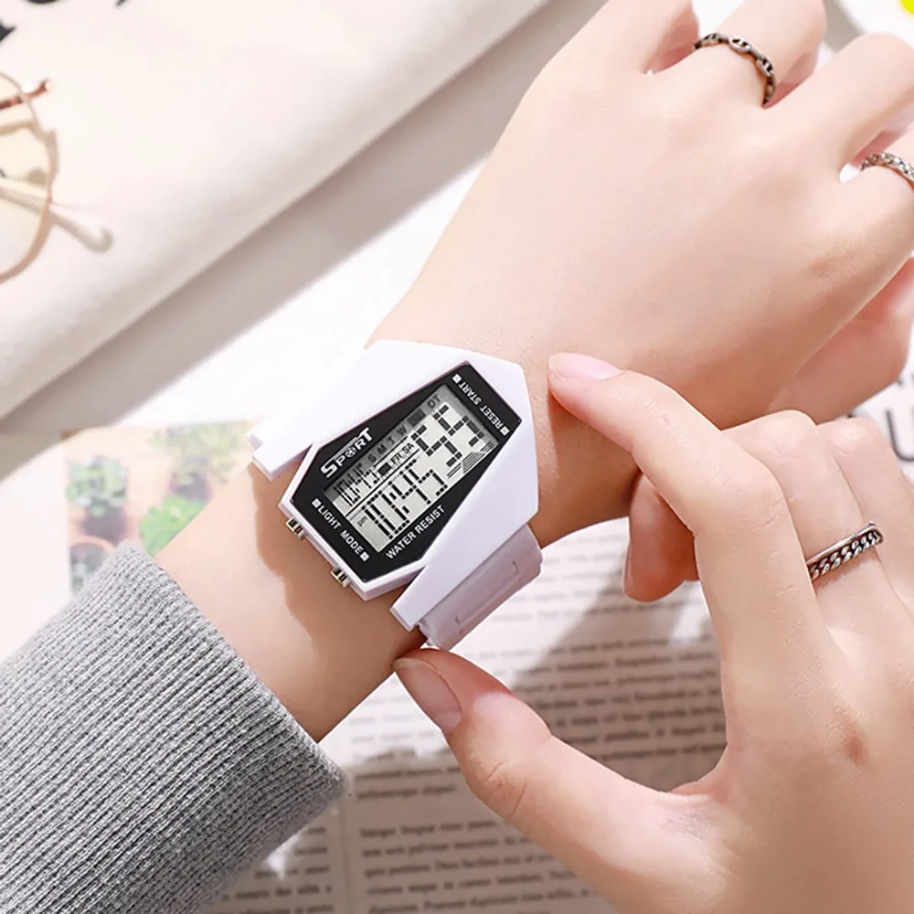 Creative Digital Watches for Kids Luminous Wateproof Silicone Strap Sports Watch Multifunction Alarm Clock Sports Watch