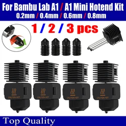 For Bambu Lab a1 mini Hotend Kit 0.2 0.4 0.6 0.8mm Nozzle Hardened steel For Bambulab A1 Nozzles Assembly Hot end 3D printer