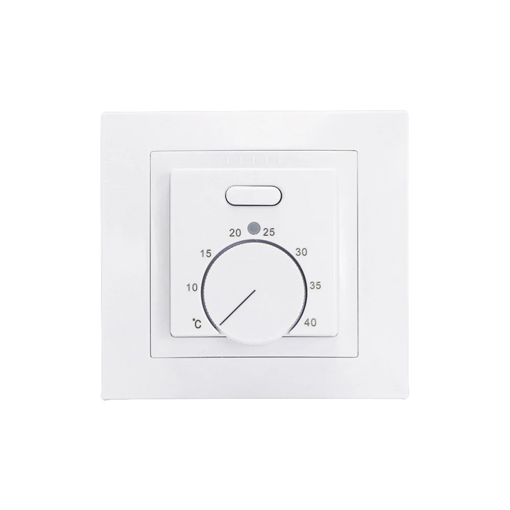 Thermostat for Floor Heating Systems 230V AC User Friendly Manual Control and External Sensor for Precise Adjustments