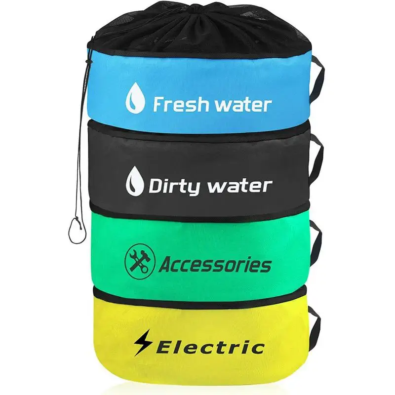 Hose Bag Caravans Camping Cable Organizer RV Storage Utility Bag Water Hose Electrical Cords Storage Automobiles Accessories