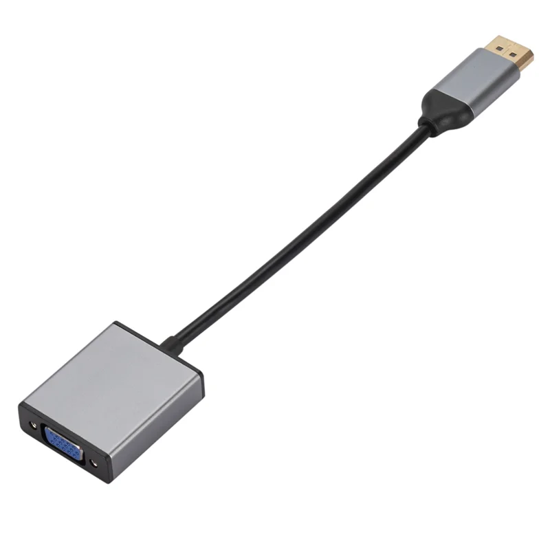 Qy-Displayport To VGA Adapter, Display Port To VGA Converter Male To Female Aluminium HD, For Computer, Monitor,TV,Projecto