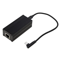 PoE Type-C Dönüştürücü 48V PoE UsbC Ethernet Adaptör Kartı 10/100Mbps PD3.0 Şarj 1500V Yüksek Gerilim İzolasyon Dropship