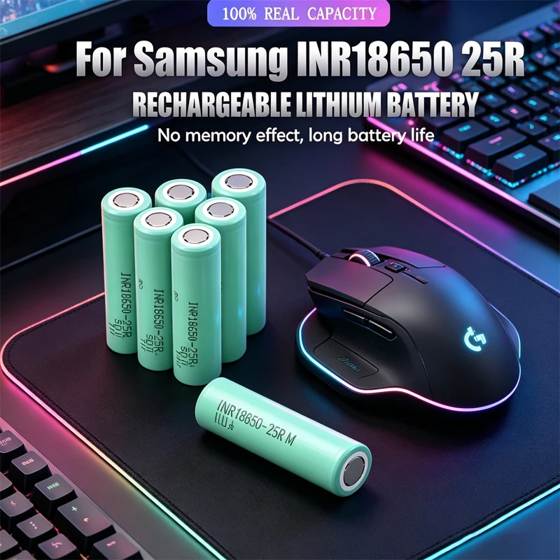 

wholesale price 3.6V 2500mAh 18650 Battery For Samsung INR 18650 25R Lithium Lon Battery Replacement External Battery