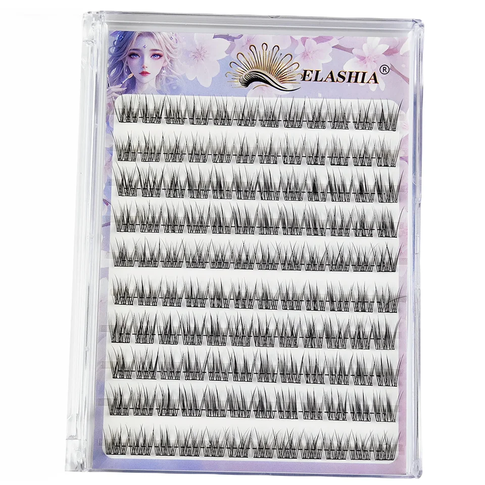 Pestañas Individuales en Racimo sin Pegamento, Forma de Cola, Look Natural para Principiantes, Uso Diario sin Esfuerzo 5