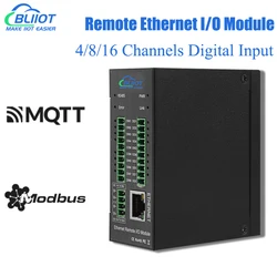 Automação Industrial Digital Input Remote, Suporte para Módulo Ethernet IO, Contador de Pulsos de Alta Velocidade, 4 8 16 Canais