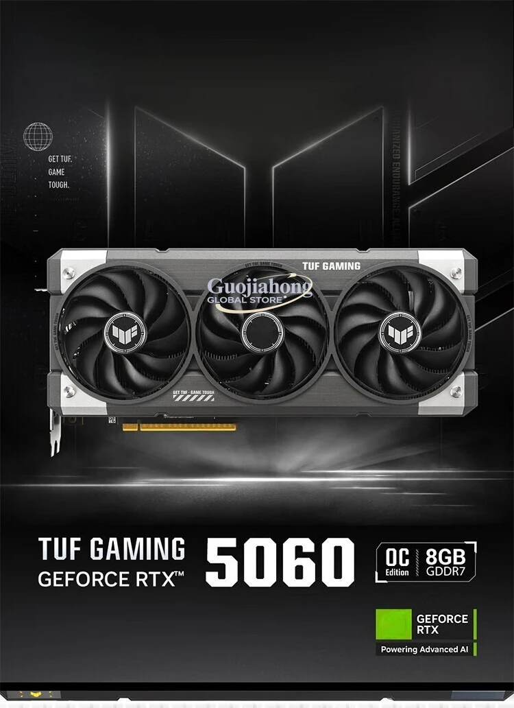 Game design Computer console independent graphics card DUAL-RTX5060-O8G Black Snow Leopard