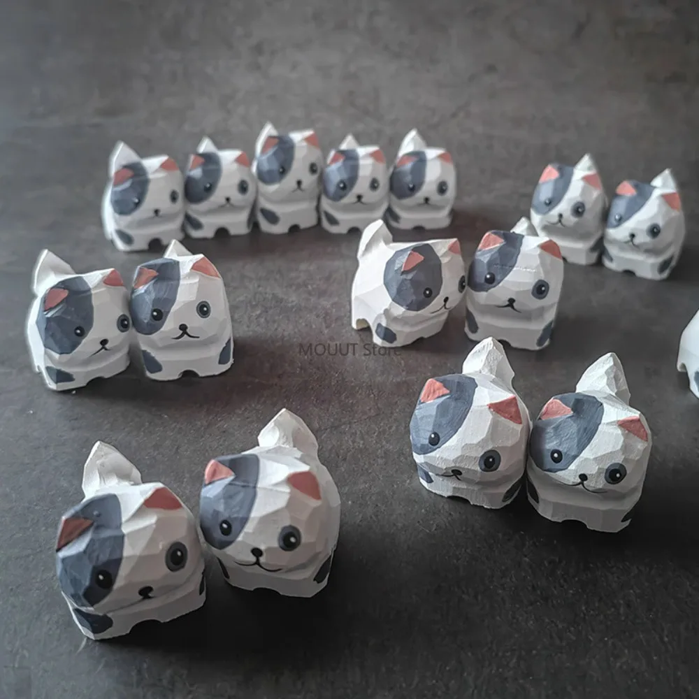 

Handmade Wood Carving Lovely Dog Ornaments Wood Crafts Dog Desktop Decoration Household Supplies gift for friend