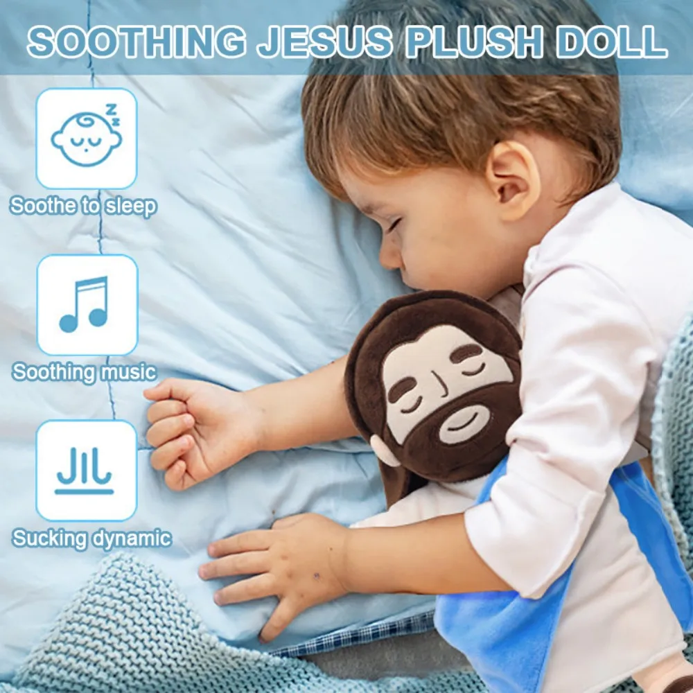 Mainan mewah untuk anak-anak, mainan lembut Yesus, menenangkan, mainan Hati Yesus, hadiah Natal Paskah, mainan penenang 40CM