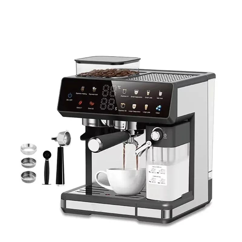 STLF European manual operation espresso machine grinding high pressure steam brewing 11-15 cups capacity 111V-240V