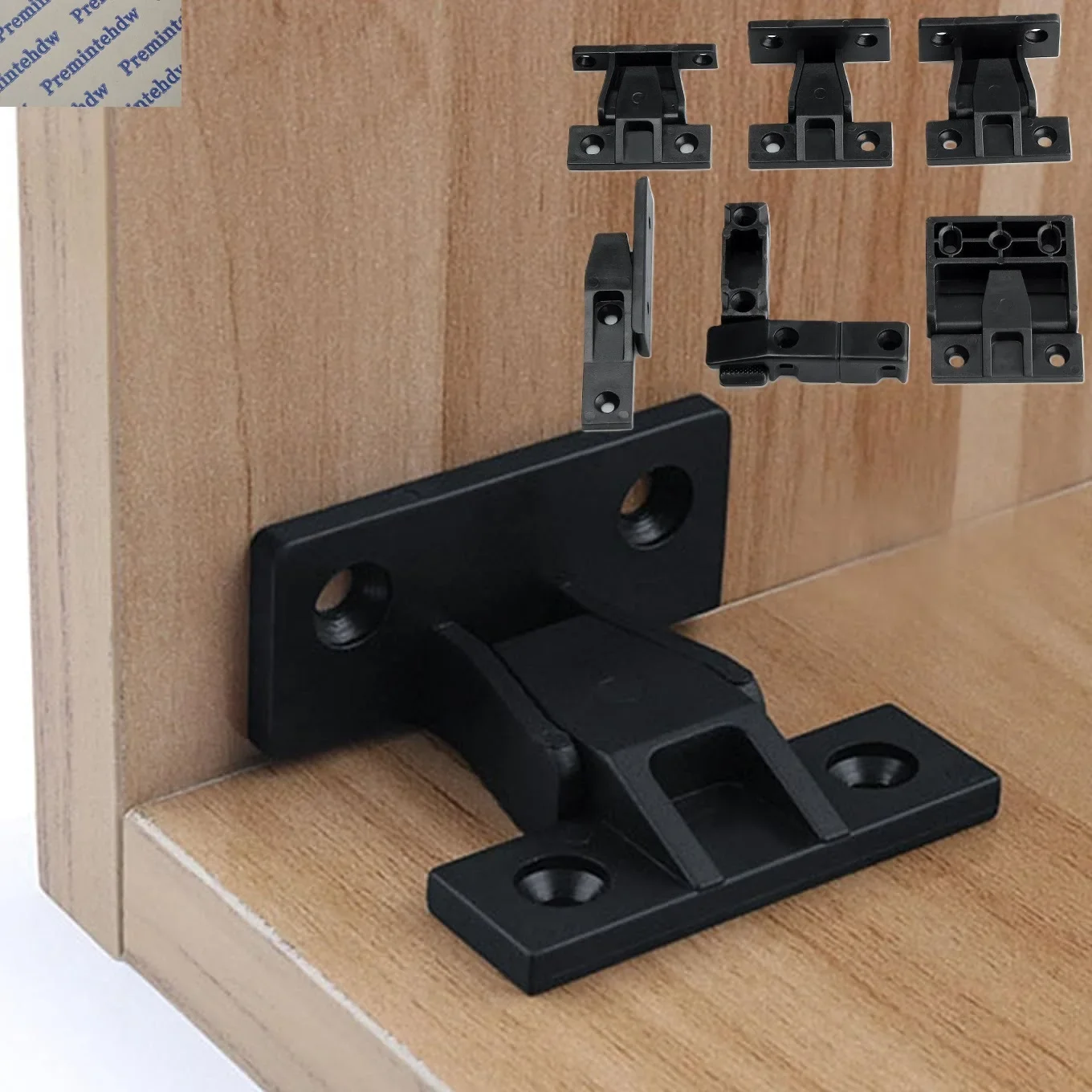 50Pcs Black Plastic Push-On Clip Buckle For Furniture Applique Filler Wall Panel Accessories Joint Bracket