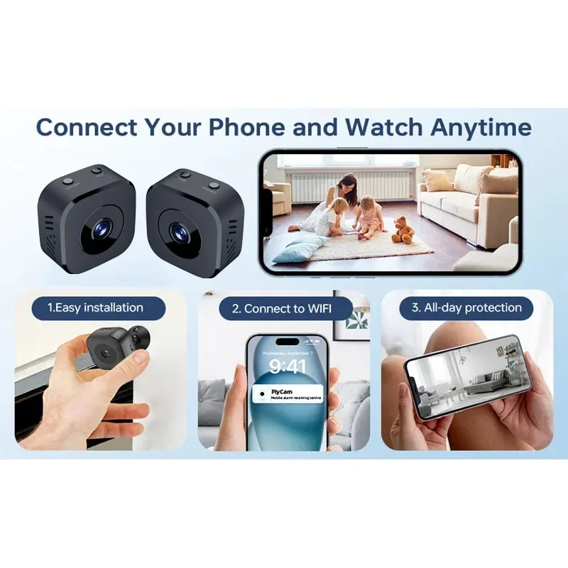 1080P Mini HD Camera WiFi Wireless Monitoring Security Protection Remote Monitor Camcorders Video Surveillance Smart Home