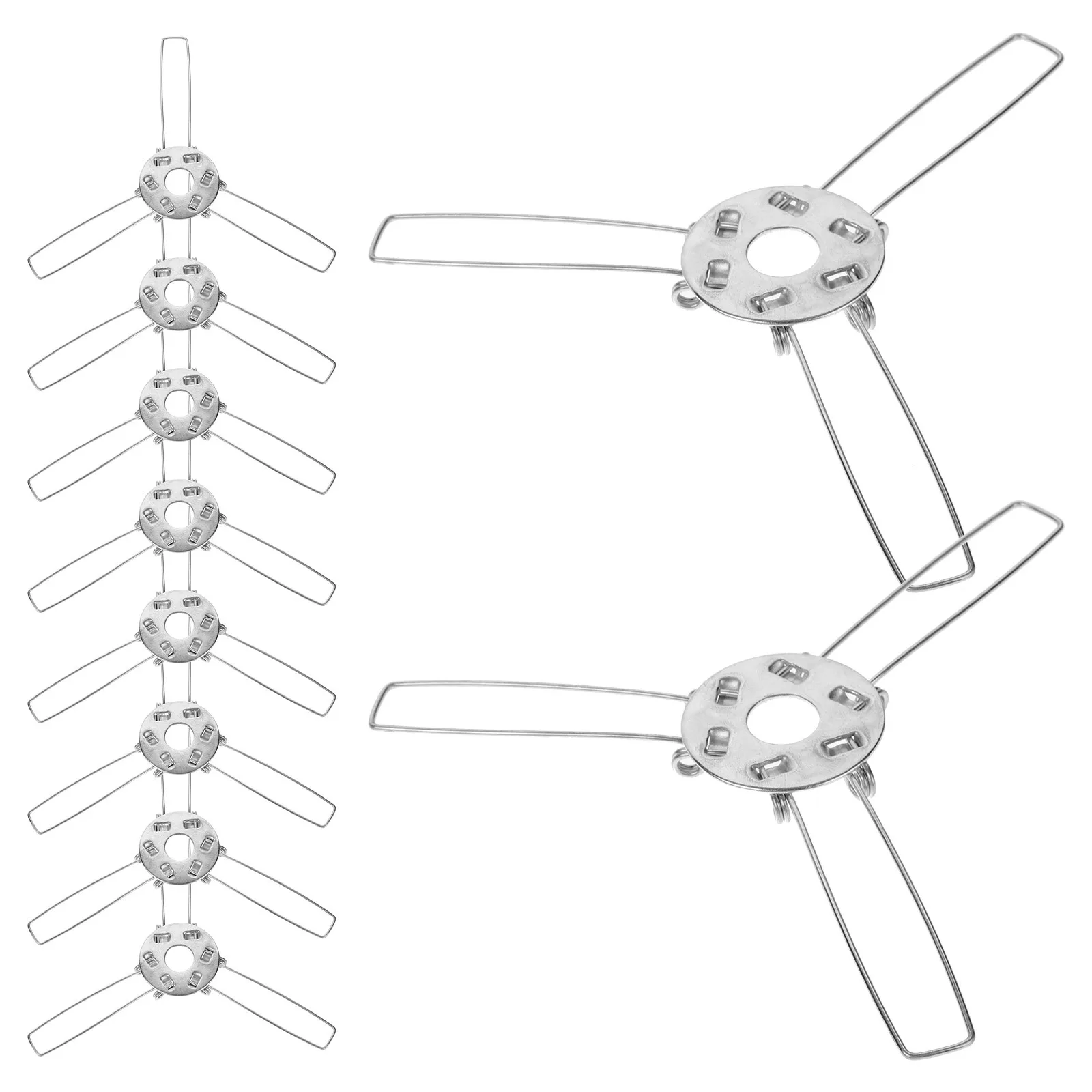 10개 램프 헤드 스프링 클립 견고한 탄성 아연 도금 철 갓 어댑터 고정 장치 펜던트 라이트 DIY 금속 홀더