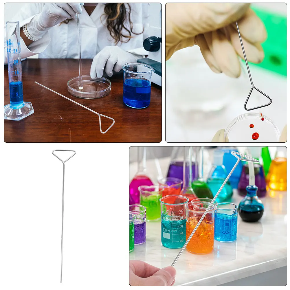 3pcs Stainless Steel Triangle Coating Rod for Laboratory Petri Dish Cell Tool Wide Spreading Cell Culture