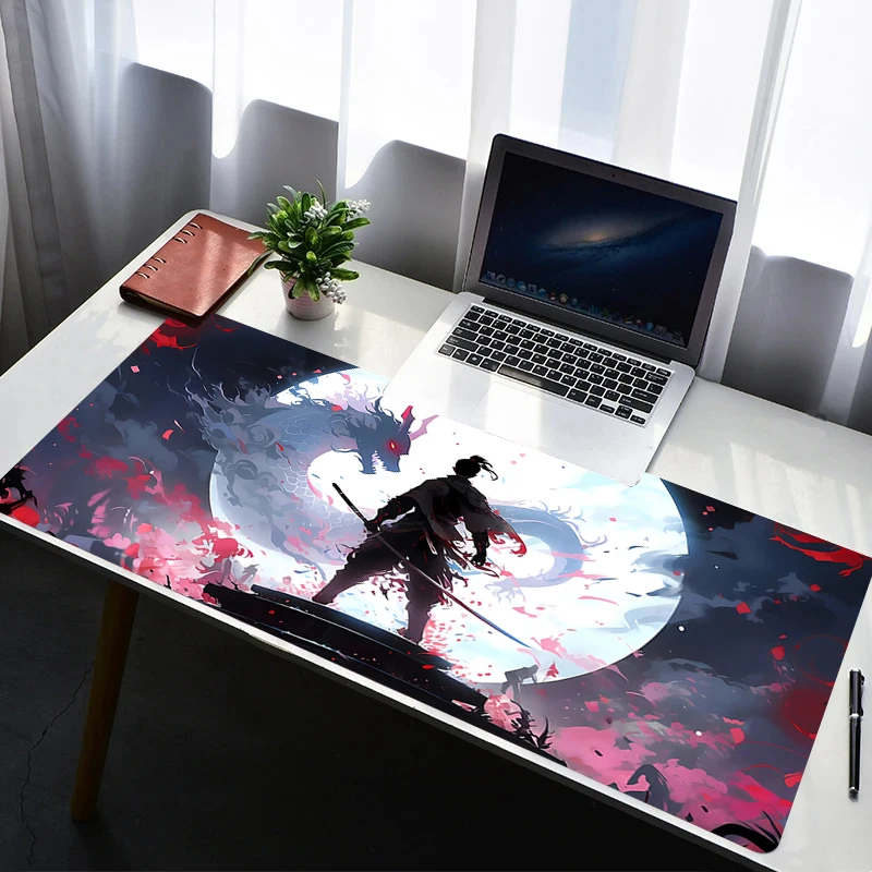 

Mouse Pad PC Non Slip Rubber Cool Mousepad Laptop Gamer Cabinet Moon Samurai Keyboard Pad Office Computer Gaming Desk Mouse Mat