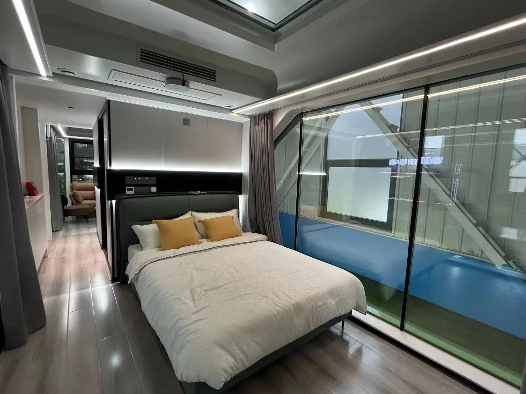 الإقامة المنزلية منازل جاهزة جراب فندق منتجع كبسولة الفضاء كبسولة البيت مع نظام ذكي حاوية منزل منزل صغير #5