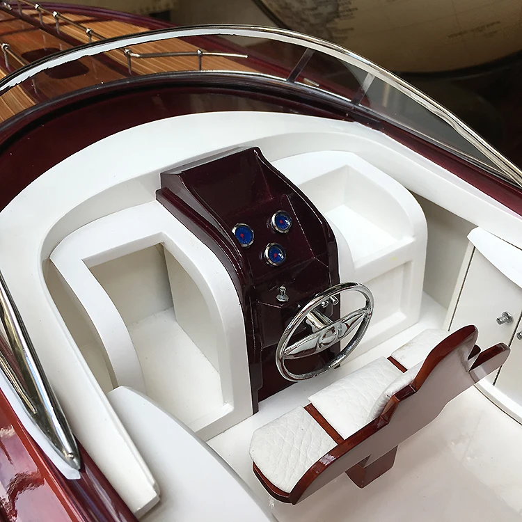 Fosley 1:10 Riva Rama Replica L90 Limited High-end Wood Resin Alloy Simulation Static Yacht Model Gift